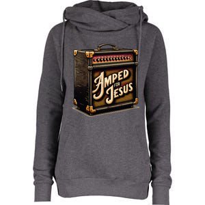 Amped for Jesus Christian Worship Music Praise and Faith Womens Funnel Neck Pullover Hood