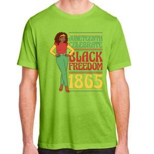 African Female Juneteenth Celebrate Black Freedom 1865 Adult ChromaSoft Performance T-Shirt