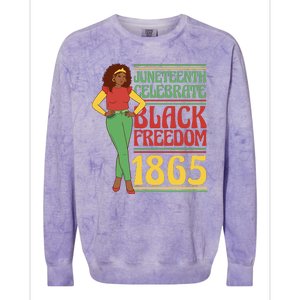 African Female Juneteenth Celebrate Black Freedom 1865 Colorblast Crewneck Sweatshirt