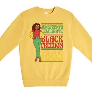 African Female Juneteenth Celebrate Black Freedom 1865 Premium Crewneck Sweatshirt