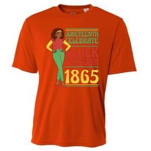 African Female Juneteenth Celebrate Black Freedom 1865 Cooling Performance Crew T-Shirt