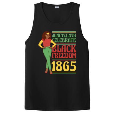 African Female Juneteenth Celebrate Black Freedom 1865 PosiCharge Competitor Tank