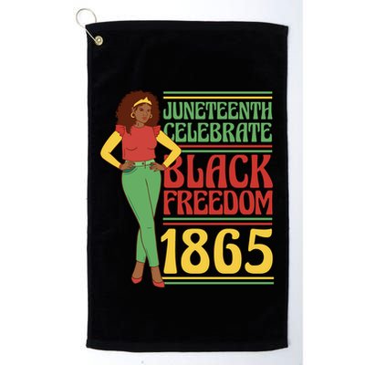 African Female Juneteenth Celebrate Black Freedom 1865 Golf Towel