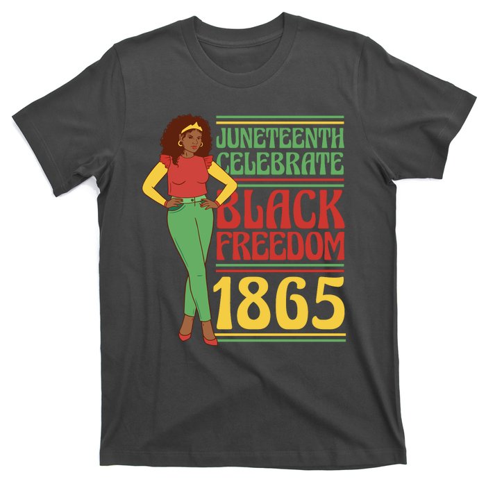 African Female Juneteenth Celebrate Black Freedom 1865 T-Shirt