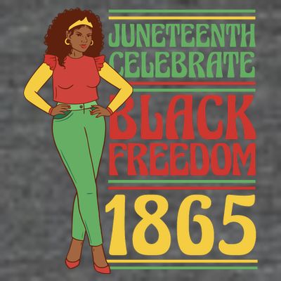 African Female Juneteenth Celebrate Black Freedom 1865 T-Shirt