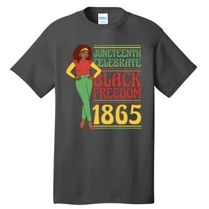 African Female Juneteenth Celebrate Black Freedom 1865 Tall T-Shirt