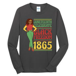 African Female Juneteenth Celebrate Black Freedom 1865 Tall Long Sleeve T-Shirt