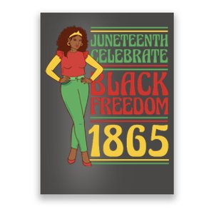 African Female Juneteenth Celebrate Black Freedom 1865 Poster