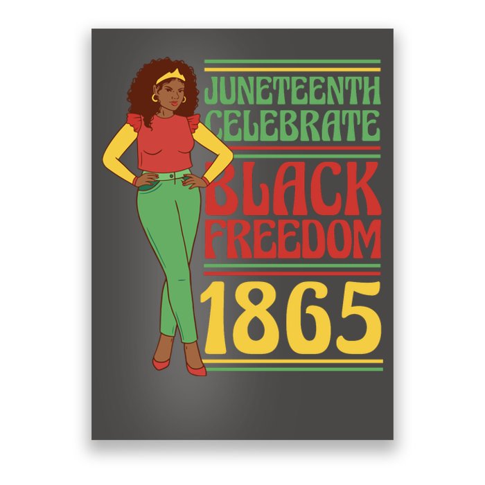 African Female Juneteenth Celebrate Black Freedom 1865 Poster