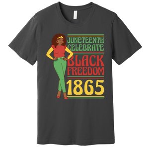 African Female Juneteenth Celebrate Black Freedom 1865 Premium T-Shirt