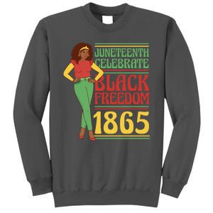 African Female Juneteenth Celebrate Black Freedom 1865 Tall Sweatshirt