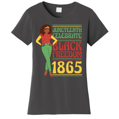 African Female Juneteenth Celebrate Black Freedom 1865 Women's T-Shirt