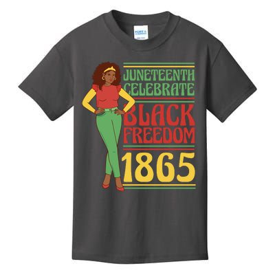 African Female Juneteenth Celebrate Black Freedom 1865 Kids T-Shirt