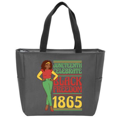 African Female Juneteenth Celebrate Black Freedom 1865 Zip Tote Bag