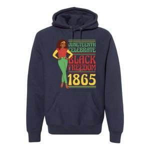 African Female Juneteenth Celebrate Black Freedom 1865 Premium Hoodie