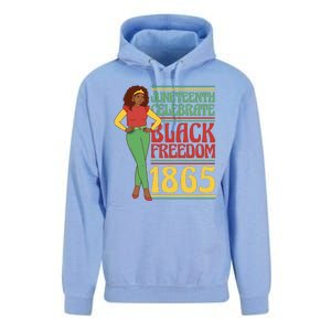 African Female Juneteenth Celebrate Black Freedom 1865 Unisex Surf Hoodie