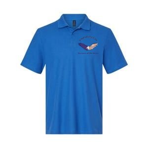 American Flag July 4th Eagle Land Of The Free Because Brave Gift Softstyle Adult Sport Polo