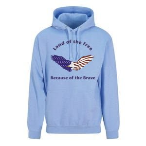 American Flag July 4th Eagle Land Of The Free Because Brave Gift Unisex Surf Hoodie