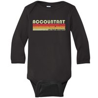 ACCOUNTANT Funny Job Title Profession Birthday Worker Idea Baby Long Sleeve Bodysuit