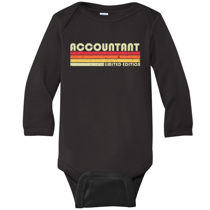 ACCOUNTANT Funny Job Title Profession Birthday Worker Idea Baby Long Sleeve Bodysuit