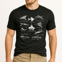 American Fighters Jets F22 Raptor F14 Tomcat Plane Performance Shirt