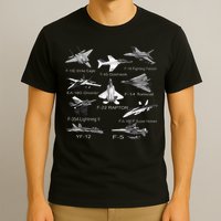 American Fighters Jets F22 Raptor F14 Tomcat Plane T-Shirt