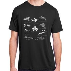 American Fighters Jets F22 Raptor F14 Tomcat Plane Adult ChromaSoft Performance T-Shirt