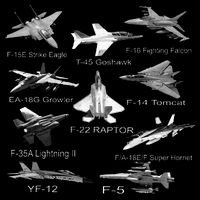 American Fighters Jets F22 Raptor F14 Tomcat Plane Drawstring Bag