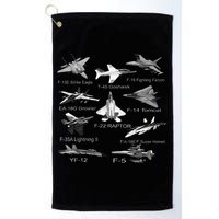 American Fighters Jets F22 Raptor F14 Tomcat Plane Golf Towel