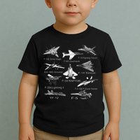 American Fighters Jets F22 Raptor F14 Tomcat Plane Toddler T-Shirt