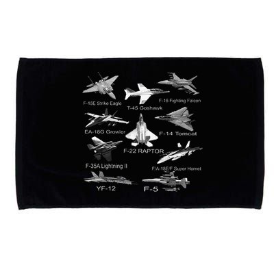 American Fighters Jets F22 Raptor F14 Tomcat Plane Microfiber Hand Towel