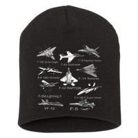 American Fighters Jets F22 Raptor F14 Tomcat Plane Short Acrylic Beanie