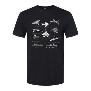 American Fighters Jets F22 Raptor F14 Tomcat Plane Softstyle CVC T-Shirt