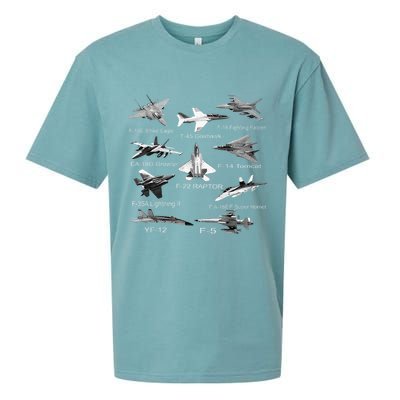 American Fighters Jets F22 Raptor F14 Tomcat Plane Sueded Cloud Jersey T-Shirt