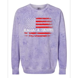 American Flag Kamala Harris 2024 President Election Colorblast Crewneck Sweatshirt