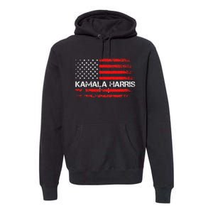 American Flag Kamala Harris 2024 President Election Premium Hoodie