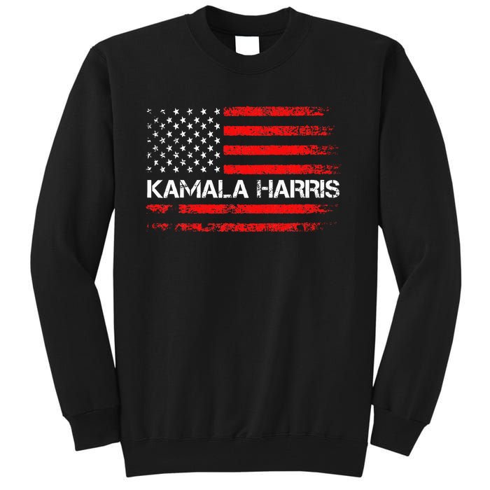 American Flag Kamala Harris 2024 President Election Tall Sweatshirt