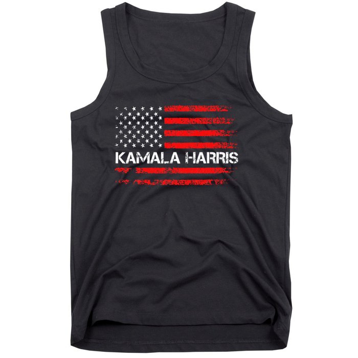 American Flag Kamala Harris 2024 President Election Tank Top