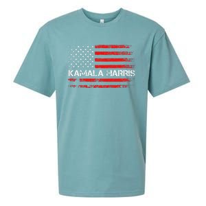 American Flag Kamala Harris 2024 President Election Sueded Cloud Jersey T-Shirt