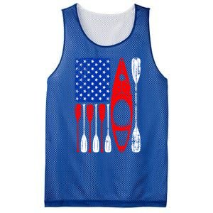 American Flag Kayak Paddle Kayaking 4th Of July Dad Papa Gift Mesh Reversible Basketball Jersey Tank