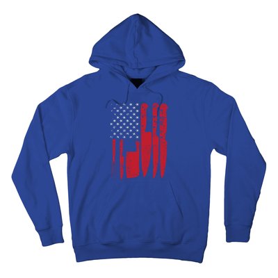 American Flag Kitchen Butcher Knife Set Funny Gift Hoodie