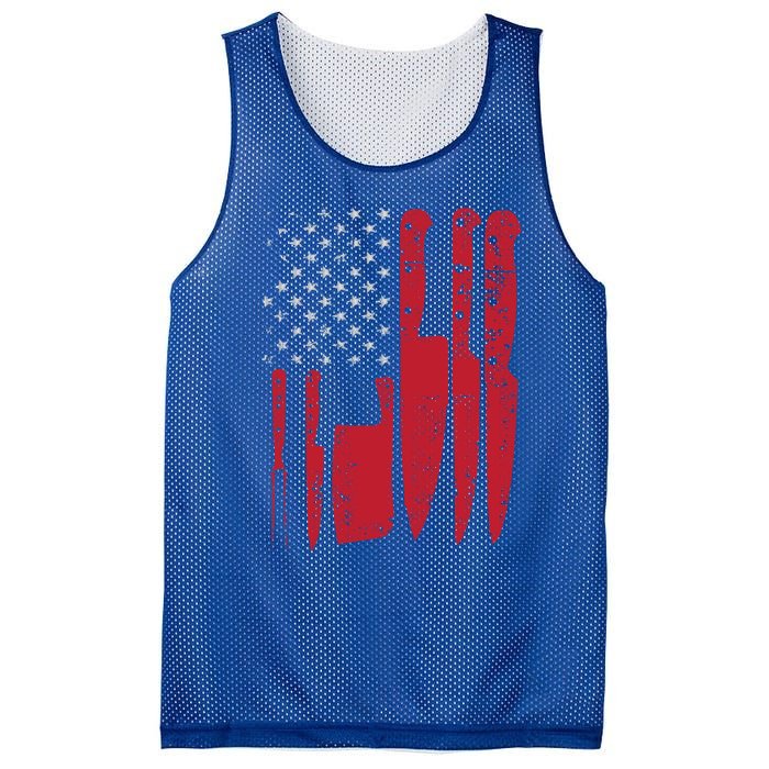 American Flag Kitchen Butcher Knife Set Funny Gift Mesh Reversible Basketball Jersey Tank