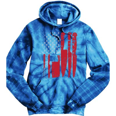 American Flag Kitchen Butcher Knife Set Funny Gift Tie Dye Hoodie