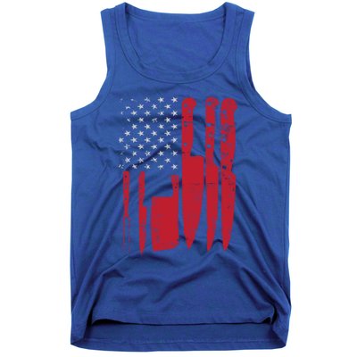 American Flag Kitchen Butcher Knife Set Funny Gift Tank Top