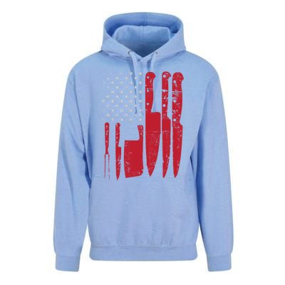 American Flag Kitchen Butcher Knife Set Funny Gift Unisex Surf Hoodie