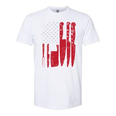 American Flag Kitchen Butcher Knife Set Funny Gift Softstyle CVC T-Shirt