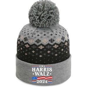 American Flag Kamala Harris Tim Waltz 2024 Gift The Baniff Cuffed Pom Beanie