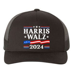 American Flag Kamala Harris Tim Waltz 2024 Gift Yupoong Adult 5-Panel Trucker Hat