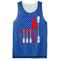 American Flag Kayak Paddle Kayaking 4th Of July Dad Papa Meaningful Gift Mesh Reversible Basketball Jersey Tank