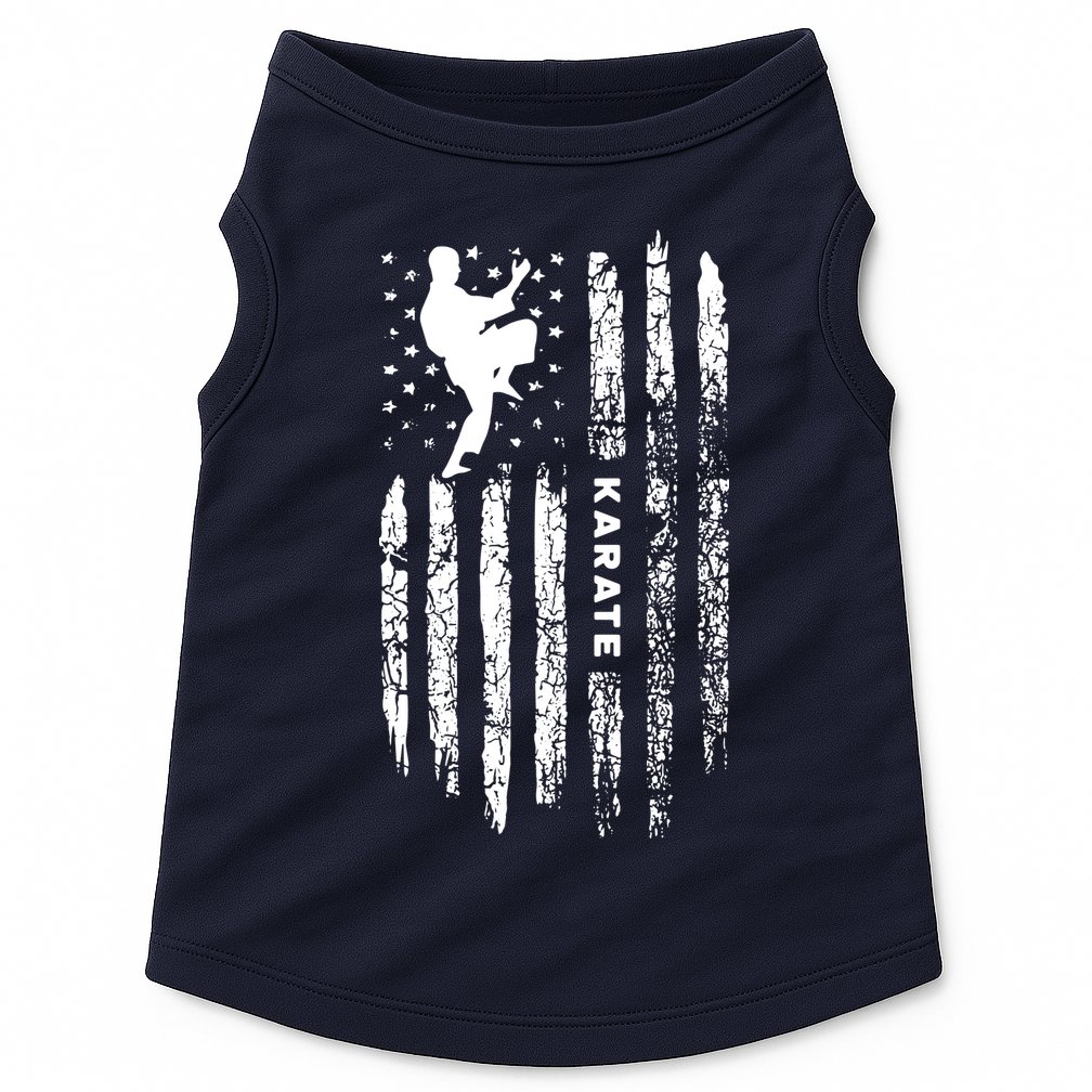 American Flag Karate Clothing Karateka Vintage Karate Doggie Tank